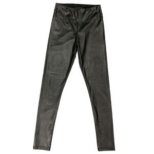 21 Saints Faux Leather Leggings Womens S Small Skinny Stretch High Rise Pull On